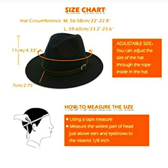 SOLD OUT Women's Black Floppy Brim Fedora Hat- NWT - Picture 10 of 11